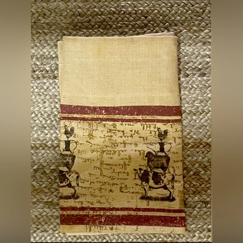 Stacked Farm Animals Burlap Valance Curtain NEW